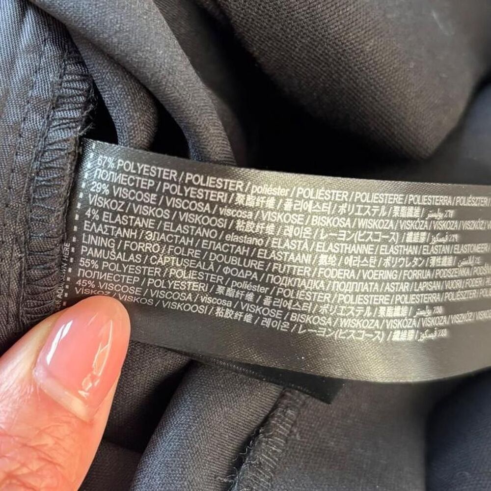 Mango Black Midi Skirt Buckle Wrap Detail size 6 - Picture 5 of 5